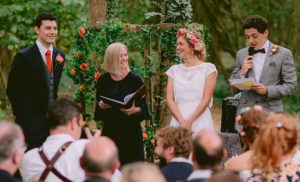 Woodland wedding ceremony