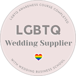 LGBTQ Badge Wedding Business School